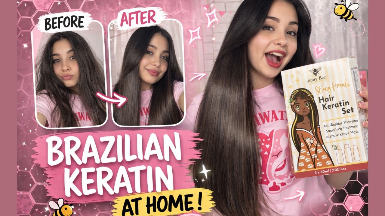 Frizz-Free Hair at Home — 3-Step Keratin Treatment Set for Coarse & Curly Hair
