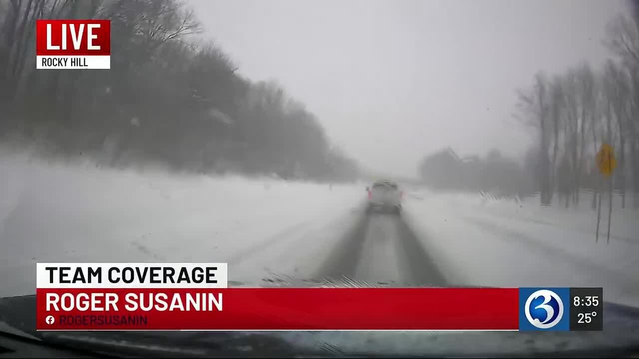 FIRST ALERT WEATHER TRACKER: Snow limits visibility in Rocky Hill