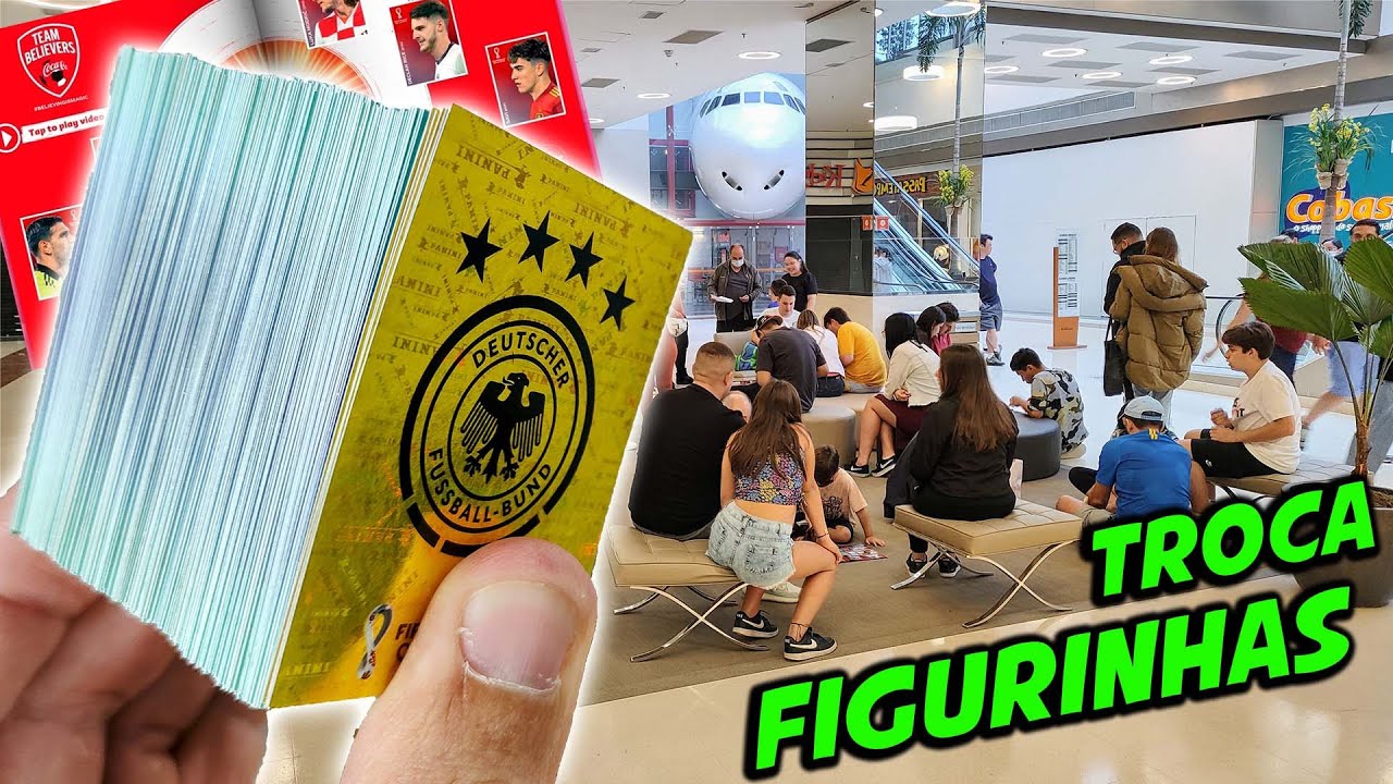 TROQUEI MUITA FIGURINHA DA COPA QATAR 2022 | FUI ATRAS DAS FIGURINHAS DA COCA COLA.