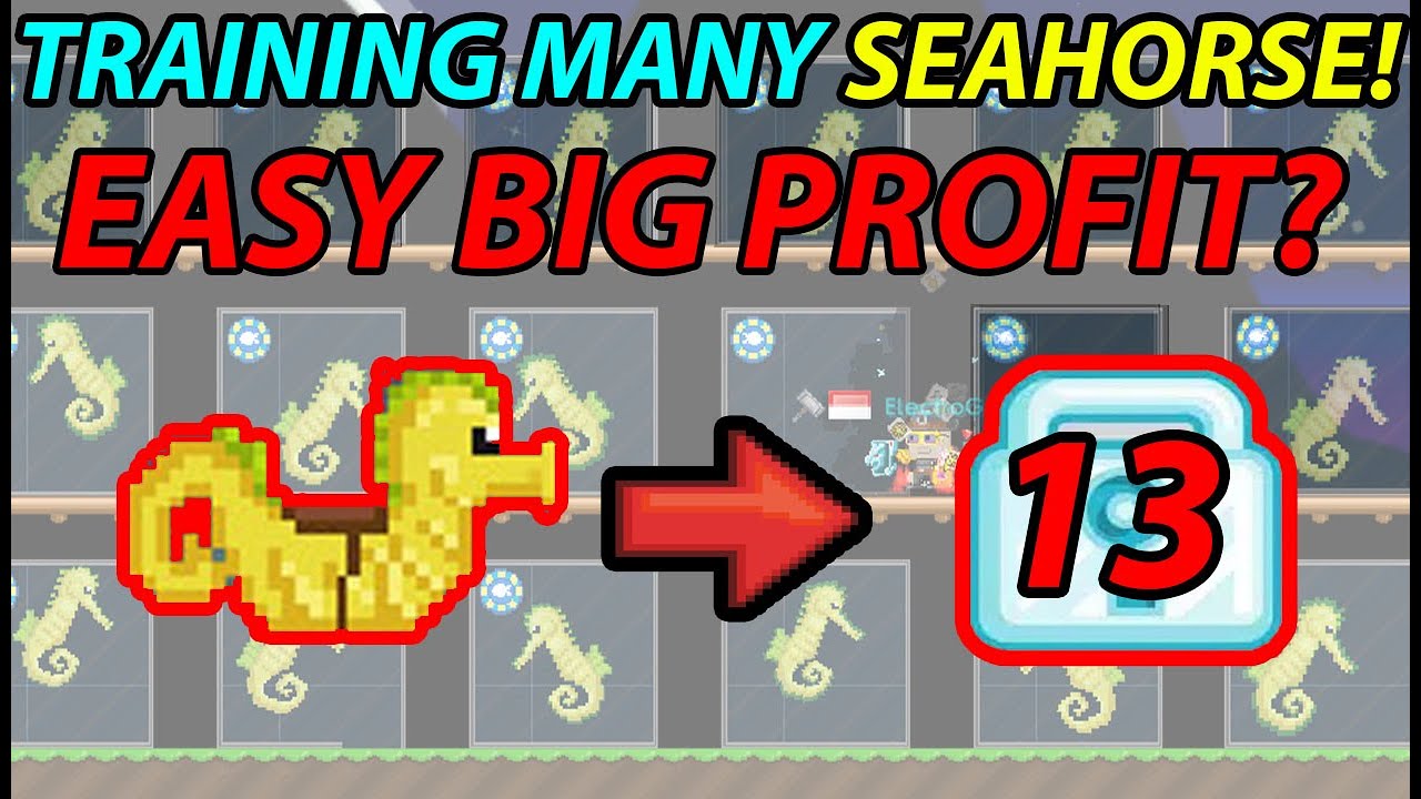 PROFIT FROM TRAINING SEAHORSE? 130 WLS EACH! BEST NO FARMING PROFIT? | Growtopia