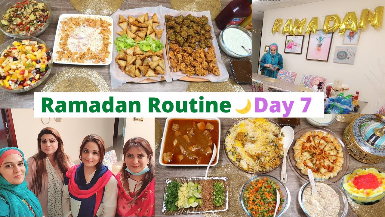 Iftar Party mein 14 dishes - Peas & mince pakora, lobia chat,nihari,degi qeema biryani,trifle & more