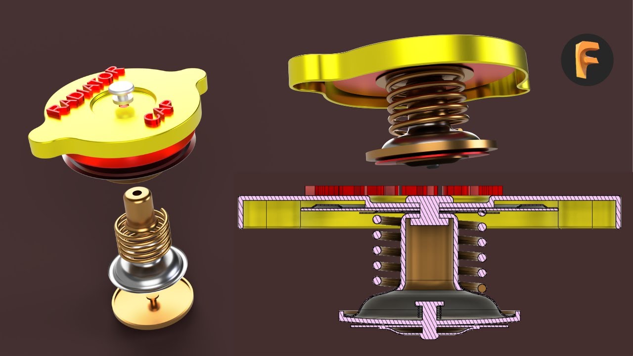 FUSION 360 || RADIATOR CAP || MODELLING || ASSEMBLY || TUTORIAL