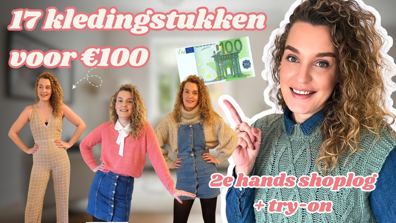IK KOCHT 17 KLEDINGSTUKKEN VOOR €100! Shoplog + try-on tweedehands kleding | Zeg maar Fem |