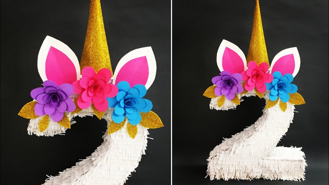DIY - UNICORN SUPPLIES | UNICORN 3D NUMBER | UNICORN BIRTHDAY SUPPLIES