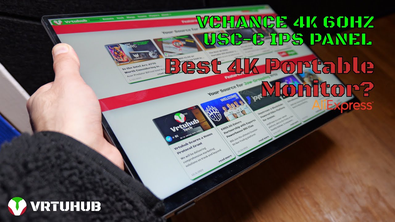 Лучший портативный IPS-монитор 4K 60 Гц — обзор VCHANCE 16 дюймов 4K UHD AU16 / AU16T