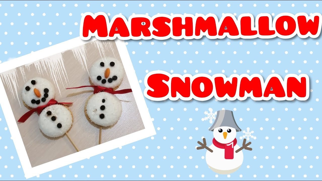 Eti puf ile kardan adam yapımı ⛄ | how to make a marshmallow snowman ⛄