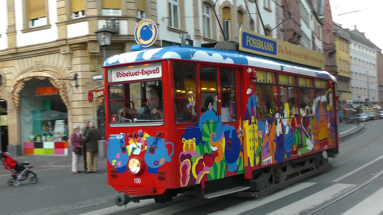 Ebbelwei-Expre&szlig; Frankfurt am Main VGF Stra&szlig;enbahn Tram (Frankfurter Possmann Apfelwein)