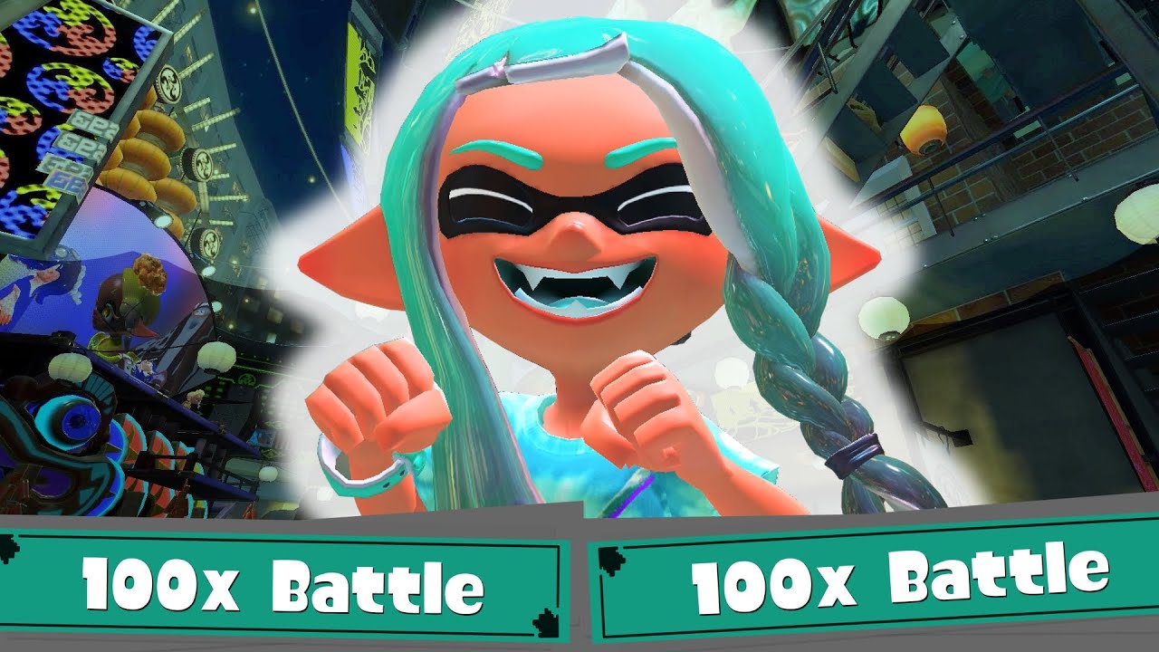 TWO 100x BATTLES IN A ROW!! INSANE Splatoon Splatfest Moment