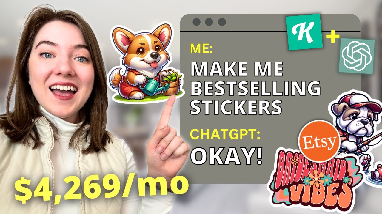 Make $200 A DAY Selling AI Stickers (No Skill): The Easiest Online Side Hustle of 2025