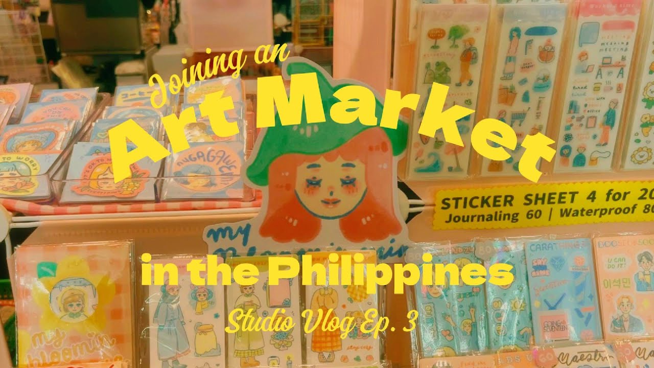 Joining an Art Market Experience (❁´◡`❁) Cozy Art Vlog | Ep. 3 STUDIO VLOG | Philippines