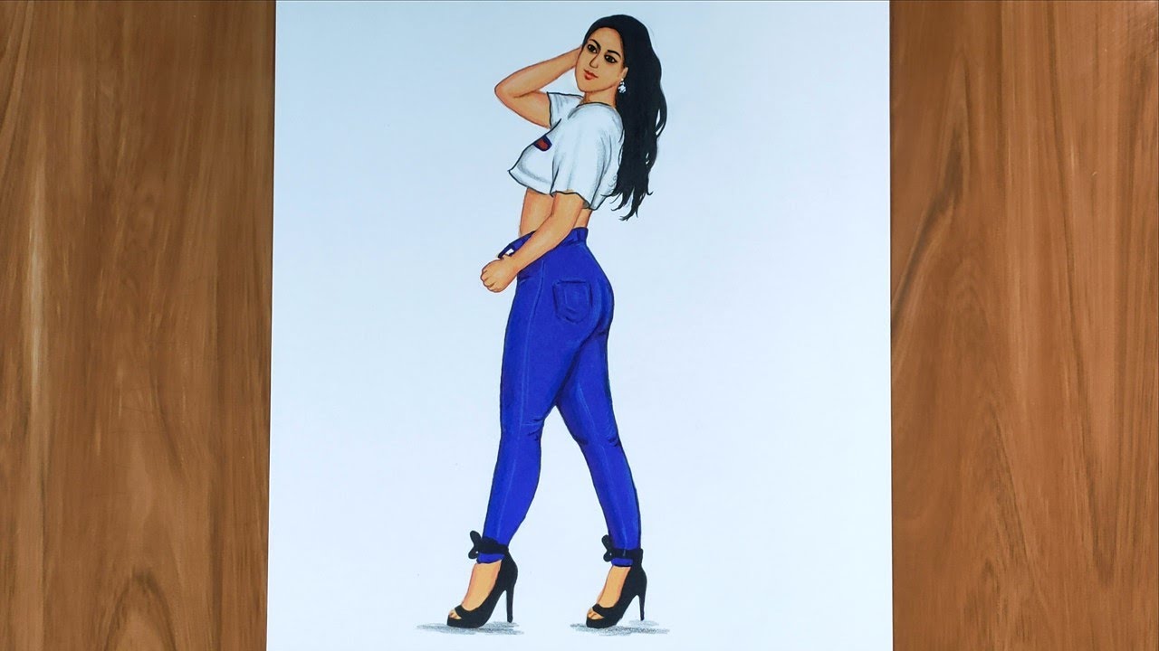 Fashion stylish girl drawing | How to draw beautiful girl | CAM STYLES