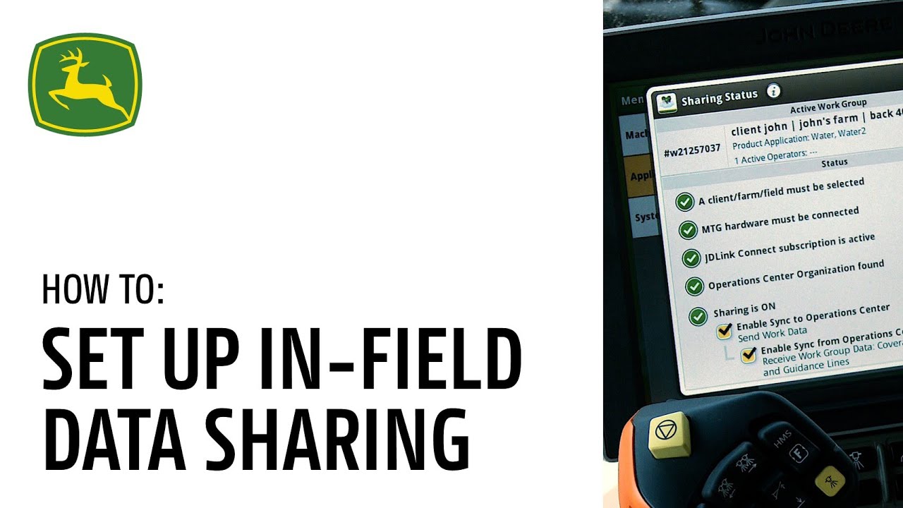 How to Set Up In-Field Data Sharing | John Deere