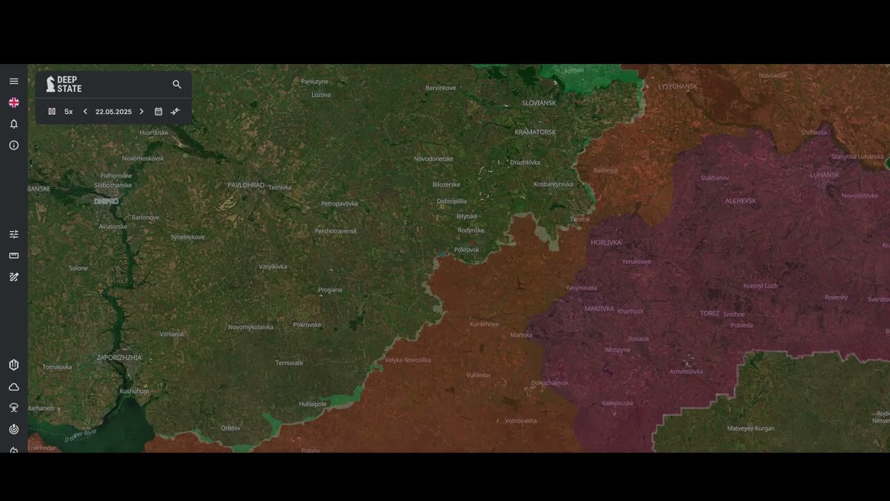 Ukrainian War (Jan 1, 2025 to Feb 19, 2026) Timelapse | Zaporizhzhia & Donetsk Oblasts