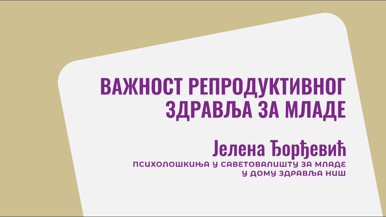 PROTECTA potkast Putevi zdravlja, Jelena Đorđević spec. med. psihologije, Savetovalište za mlade Niš