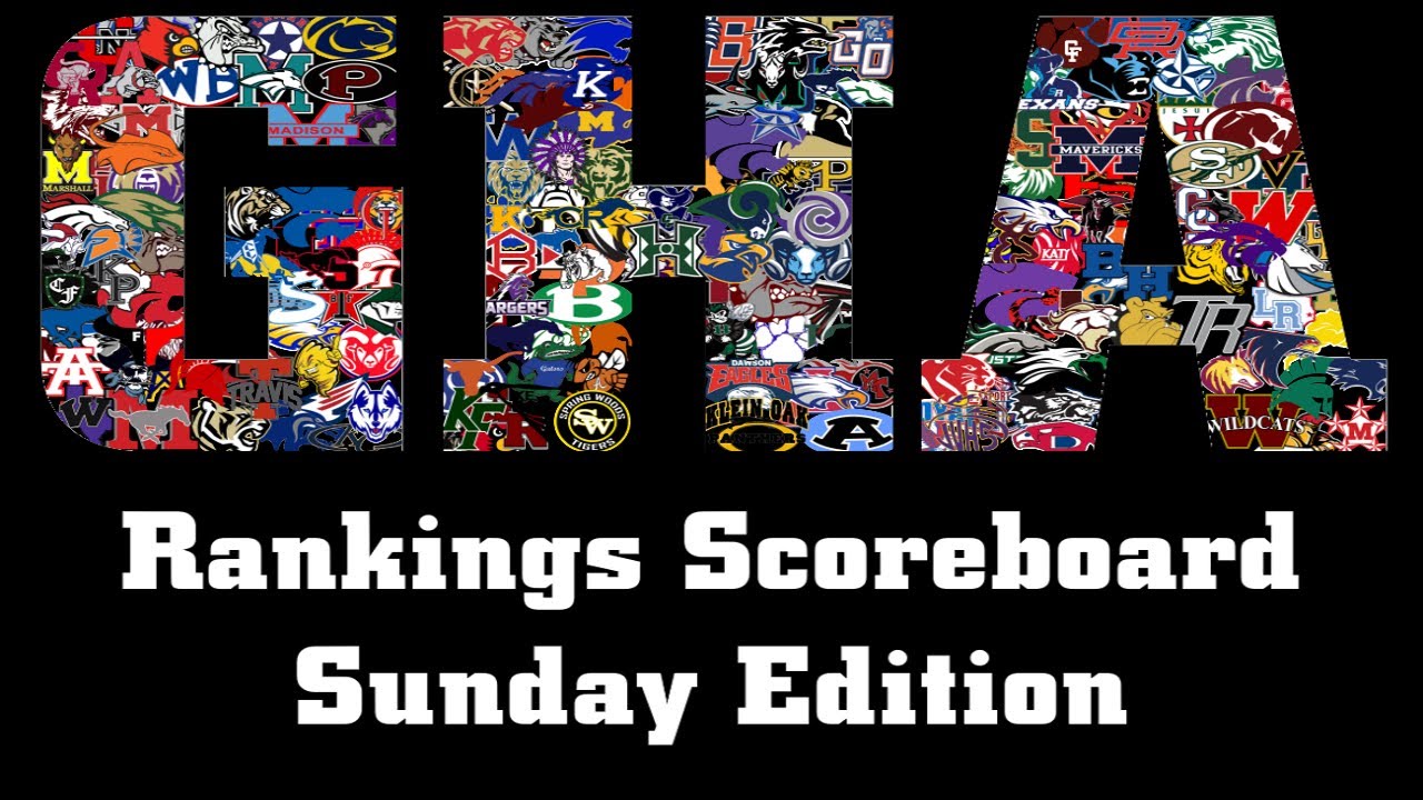 Greater Houston Area Rankings Scoreboard Week 5 Sunday Edition