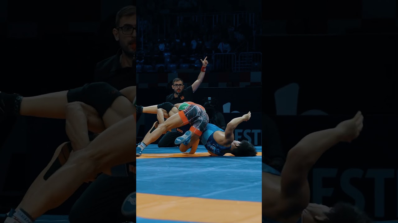 What a dominant win 🔥 Amouzad 🇮🇷 shuts out Kiyooka 🇯🇵 10-0 in the World Championships final!
