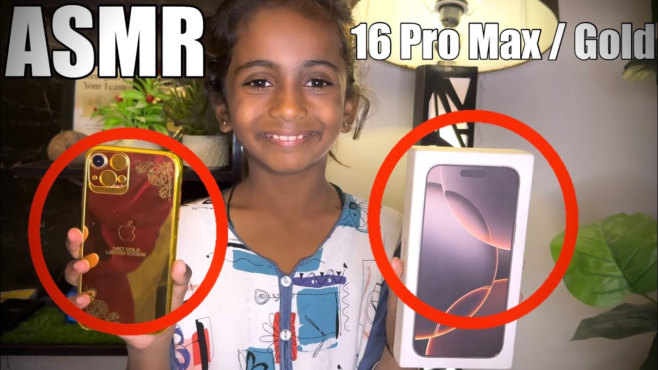 ASMR UNBOXING GOLD IPHONE VS IPHONE 16 PRO MAX 📱