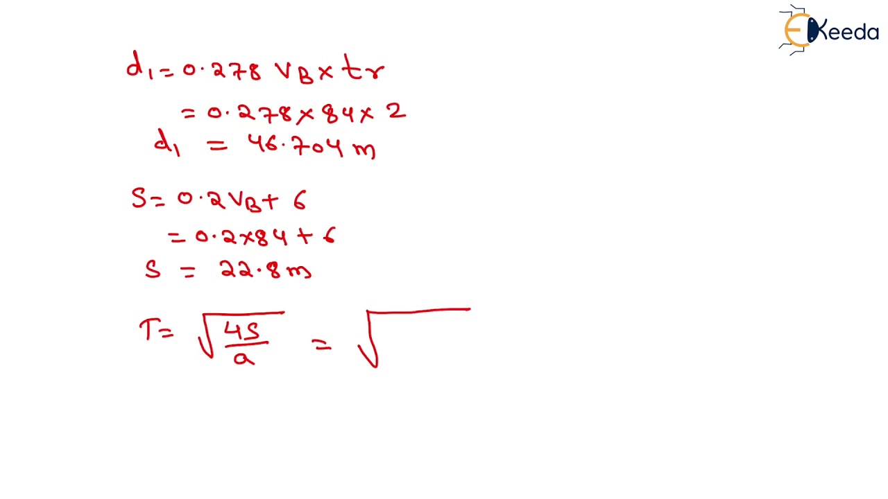 1st Numerical of Overtaking Sight Distance - Highway Geometric Design - Transportation Engineering 1