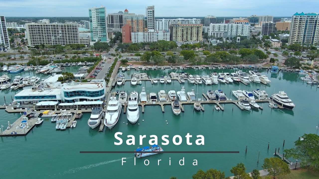 Sarasota, Florida Drone Video - Lido Key Beach, St. Armands Circle, Bird Key