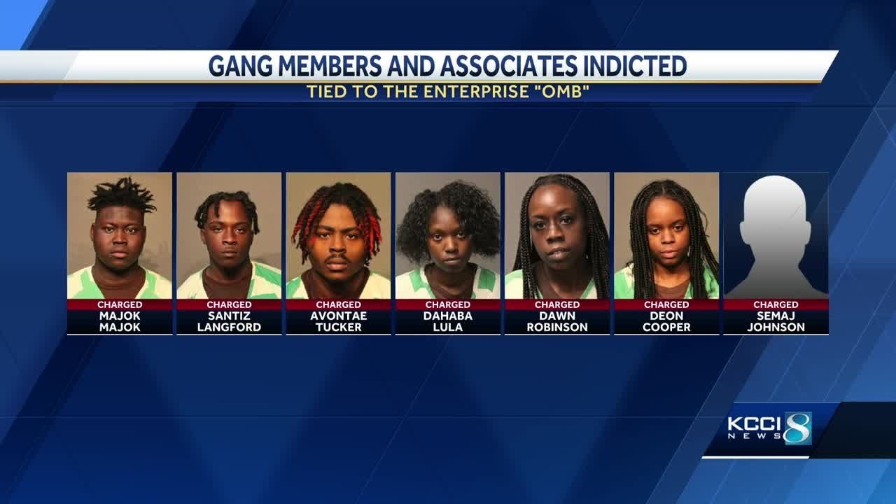 7 from Des Moines indicted on federal charges related to gang violence