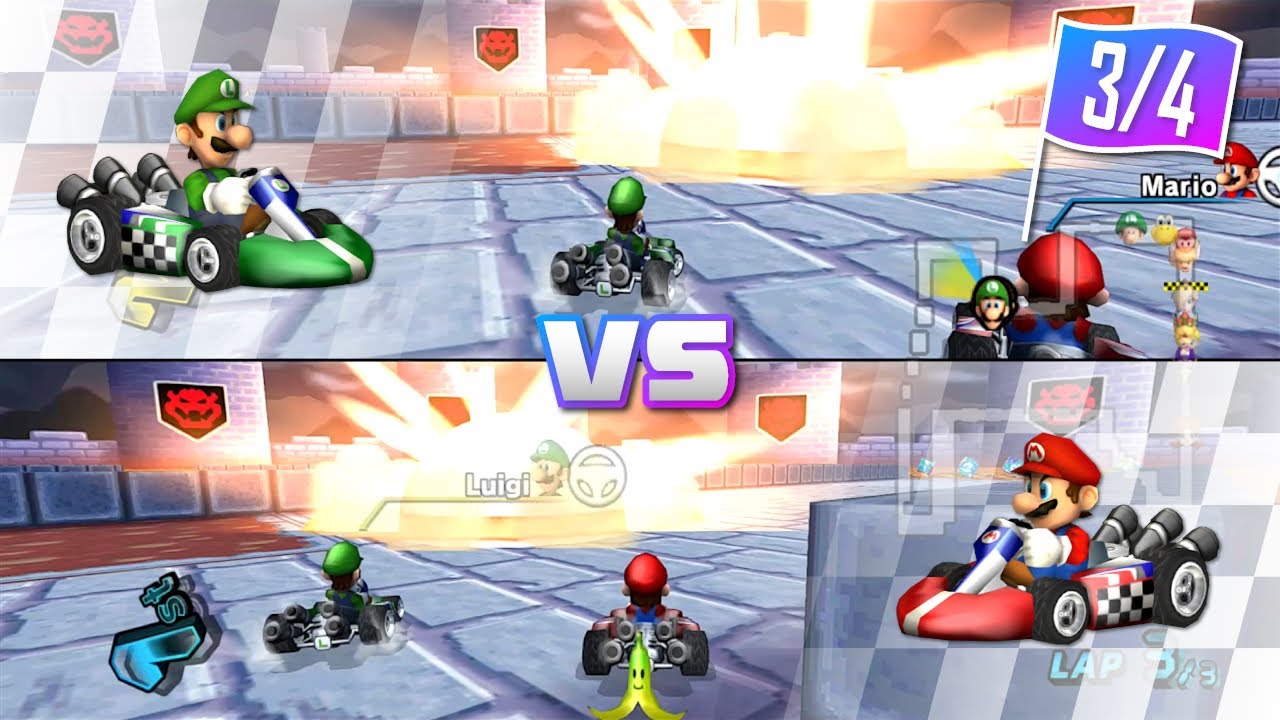 Mario vs Luigi on all Courses (Standard Kart M) [Part 3/4] - Mario Kart Wii Gameplay [Splitscreen]