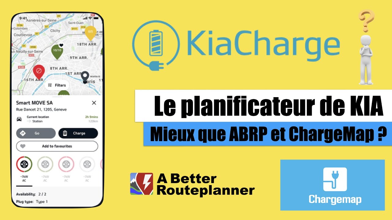On teste le Plannificateur de KiaCharge mieux que ABRP et ChargeMap ?