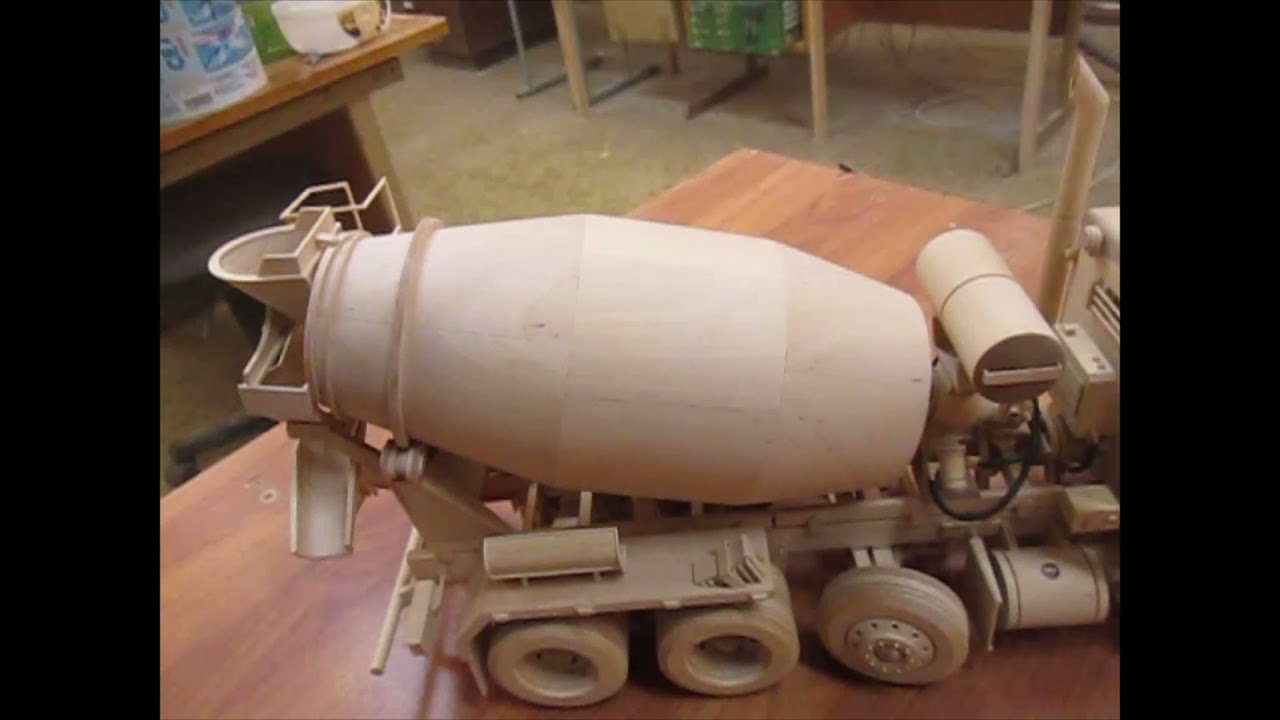 Wood Working, KENWORTH W 900 Concrete Mixer 1:24