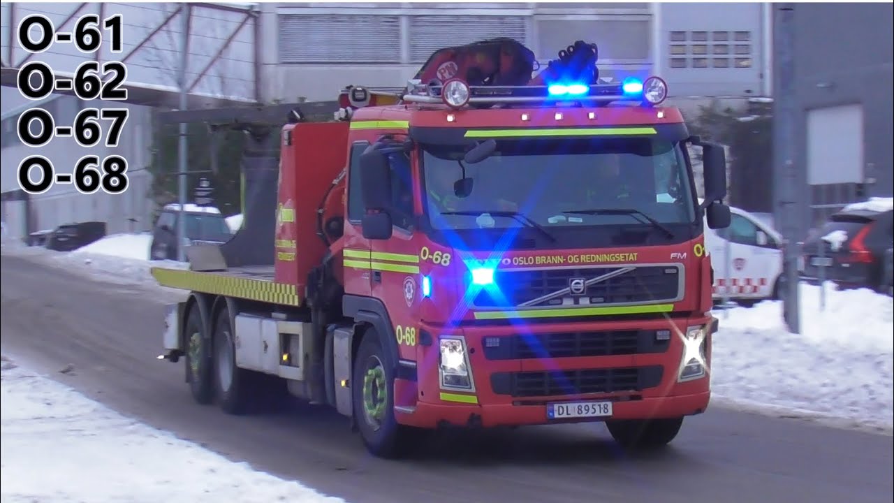 Oslo fire department responding from Bryn fire station | Bryn brannstasjon utrykning