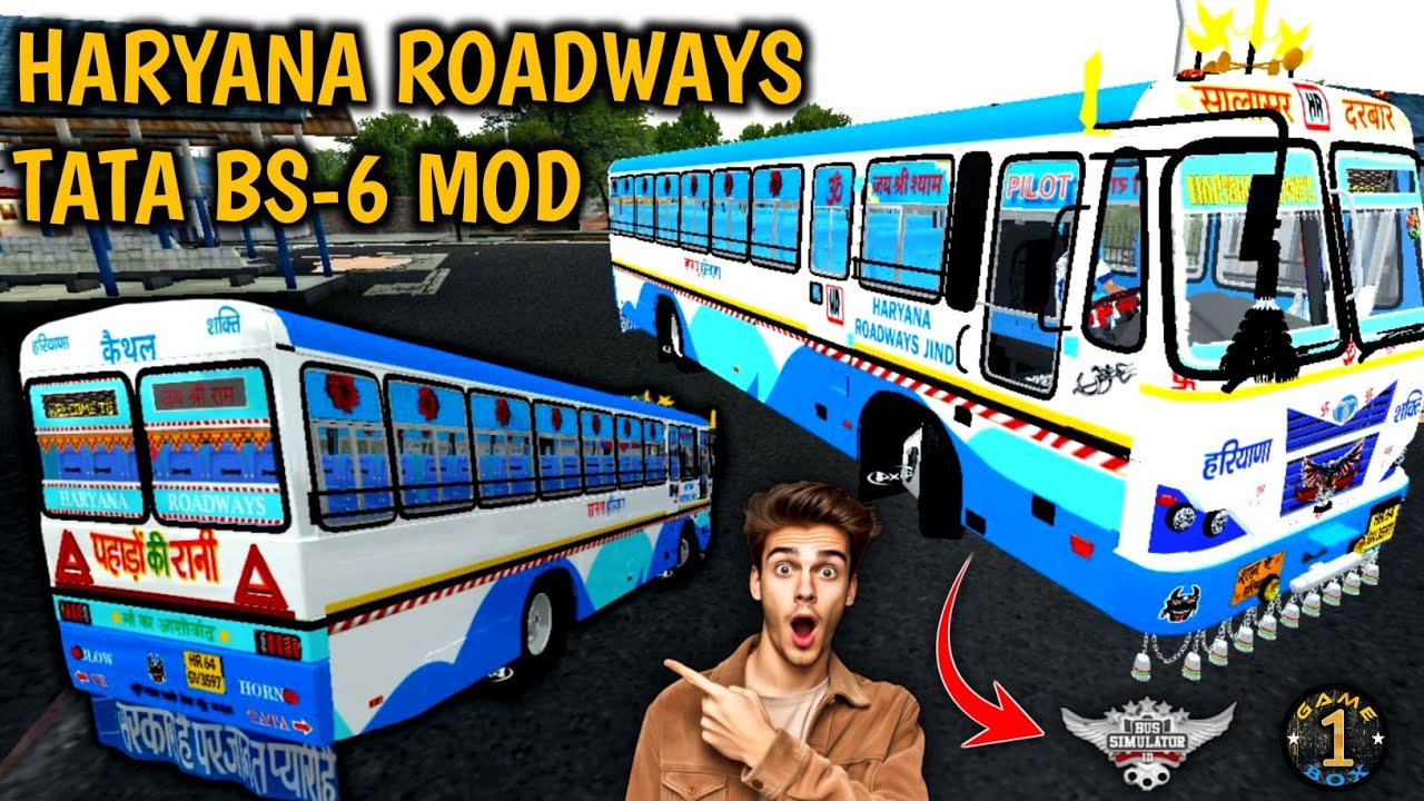 HARYANA ROADWAYS TATA BS-6 Kaithal Livery In Bus Simulator Indonesia Game | LIVERY PASSWORD IN VIDEO
