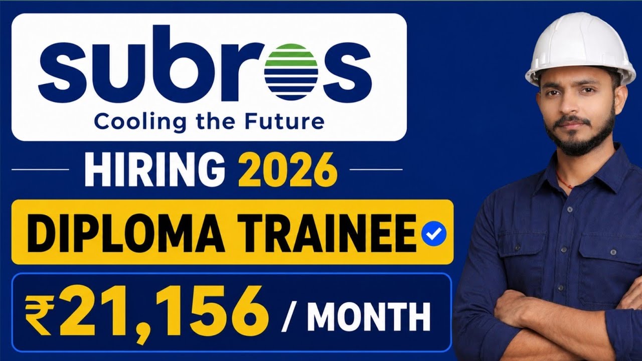 Subros Recruitment 2026 | Diploma Freshers Jobs | Subros Campus Drive 2026 | Apply Online