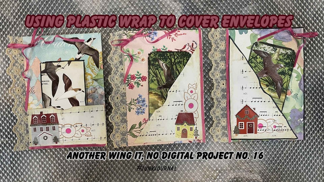 Using Plastic Wrap to Cover Envelopes, Another WING-IT video
