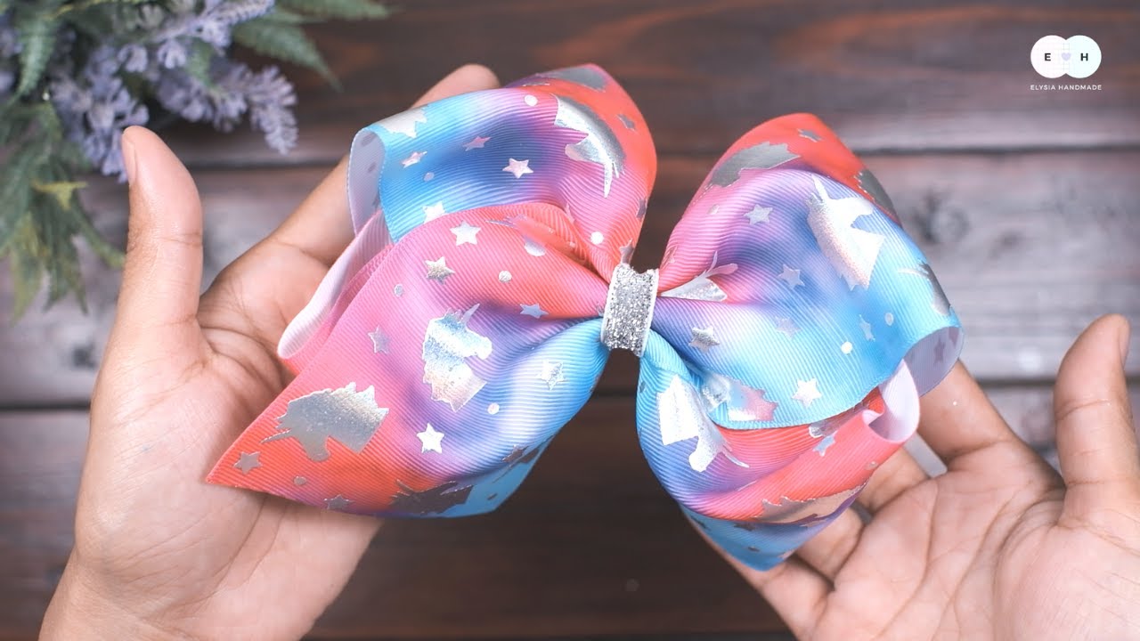 Jojo Siwa Ribbon Bow - Printed Grosgrain Ribbon 3 inch | Elysia Handmade