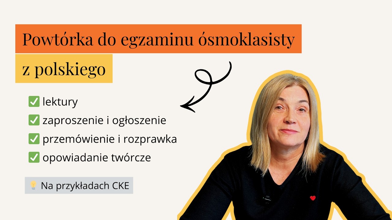 Powtórka do egzaminu ósmoklasisty z polskiego 2026 | ✅ Wszystko, co musisz umieć