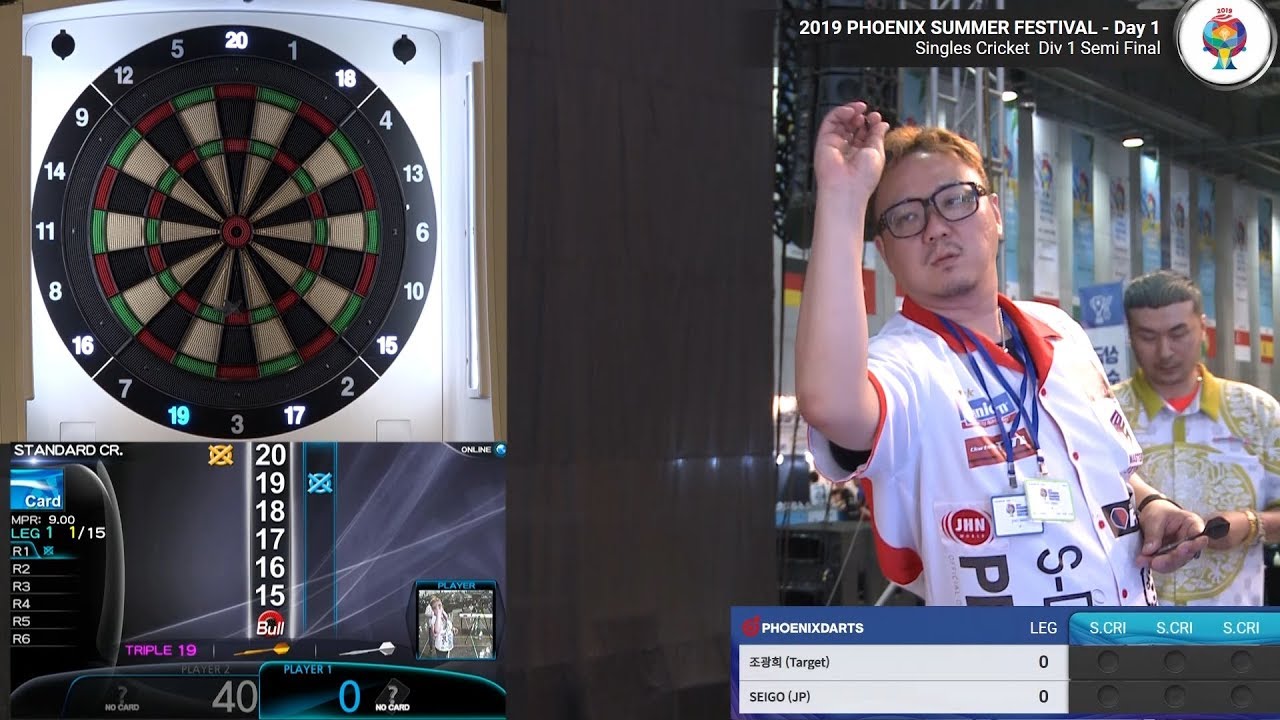 2019 Phoenix Summer Festival Day 1 - Singles Cricket Div 1 Semi Final (조광희 vs SEIGO)