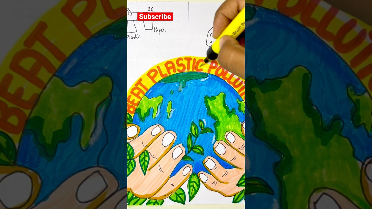 World environment day drawing | Beat plastic pollution #shorts #worldenvironmentday #drawing