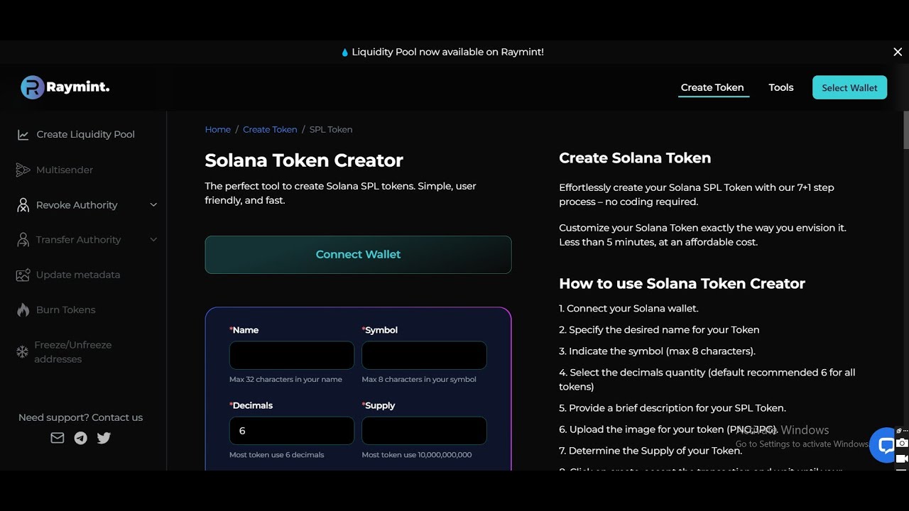 Create Solana Token Without Coding