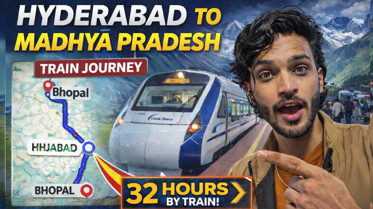 Hyderabad to Madhya Pradesh by Train | 32 Hours Non-Stop Journey 😱