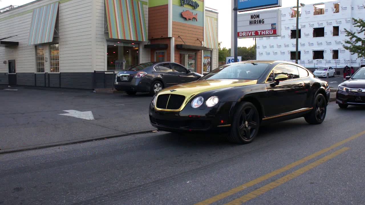 Black and Gold Bentley Continental GT Coupe TSU Homecoming 2K16
