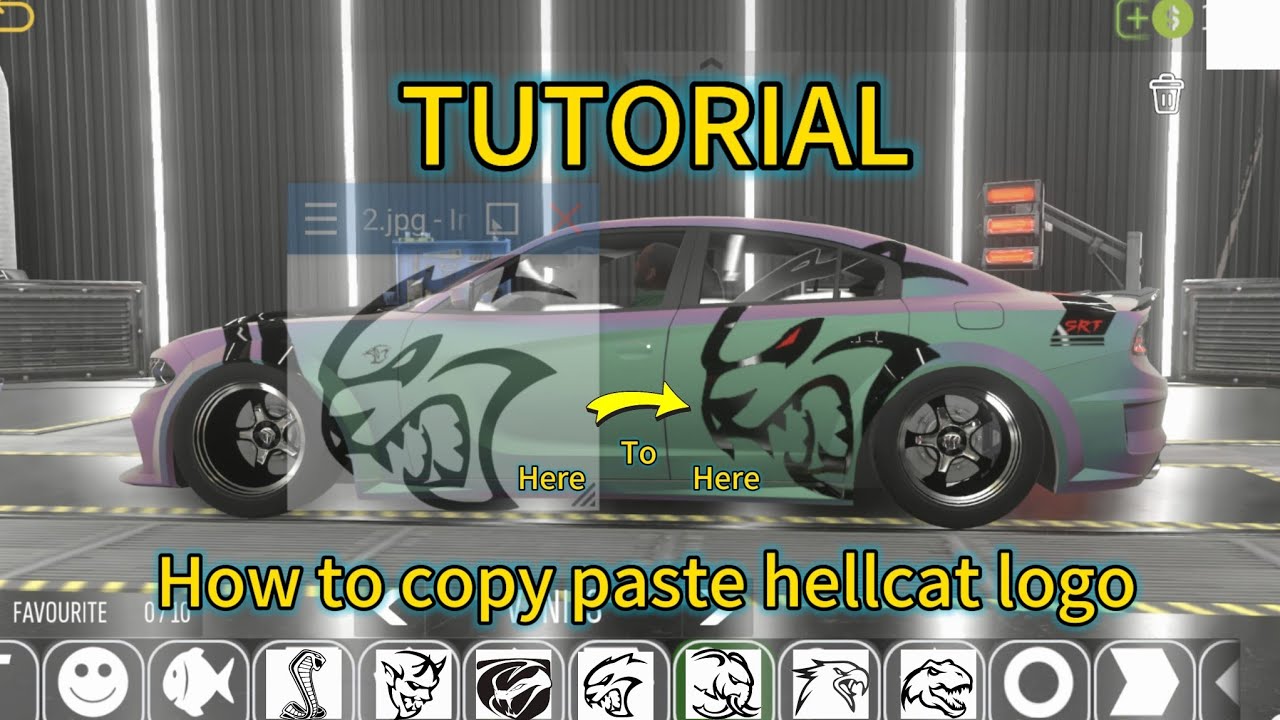 Как сделать || логотип Dodge Hellcat || руководство по дизайну раскраски || (CPM2) - Car Parking ...