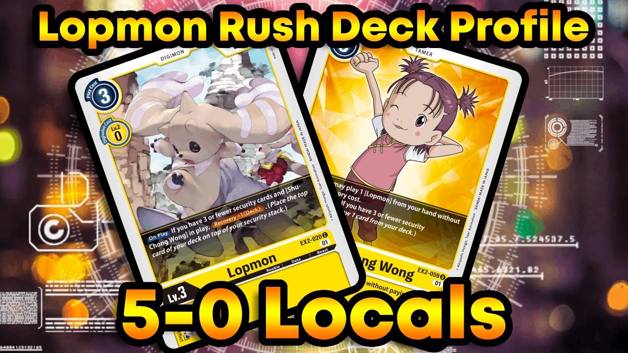 Digimon TCG: 1ST PLACE Lopmon Rush Deck Profile (English EX2 Digital Hazard) Ft. IMBK