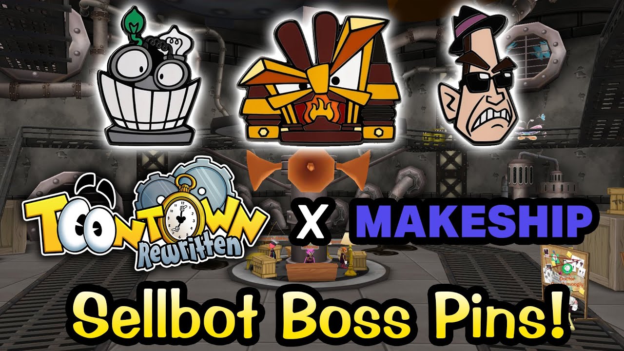 Toontown Rewritten X Makeship | Sellbot Boss Enamel Pins! (VP Commentary)