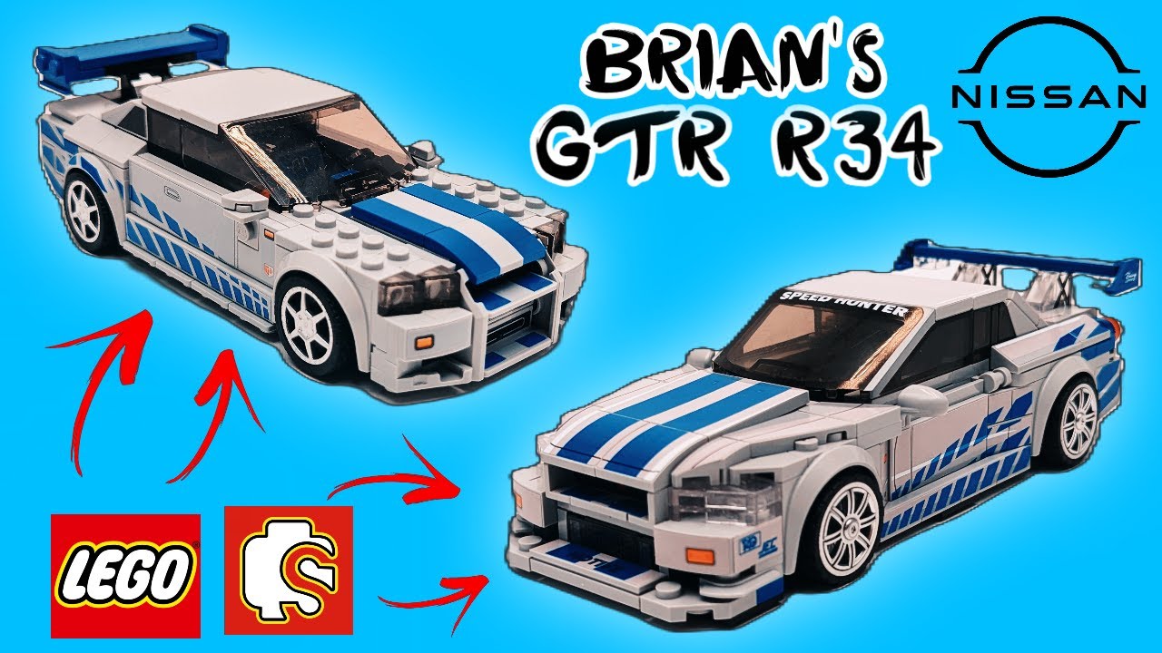 LEGO или SEMBO? Битва сборок Nissan GT‑R R34 Брайана