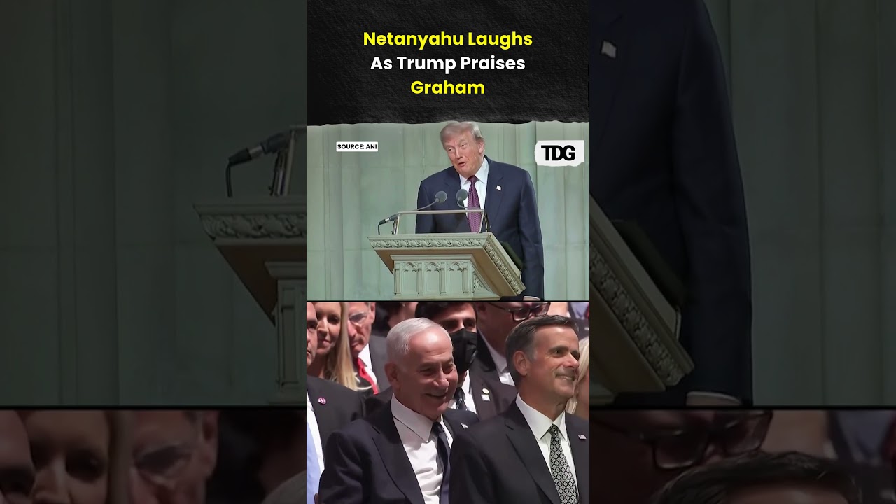 Нетаньяху смеется, пока Трамп хвалит Грэма во время выступления