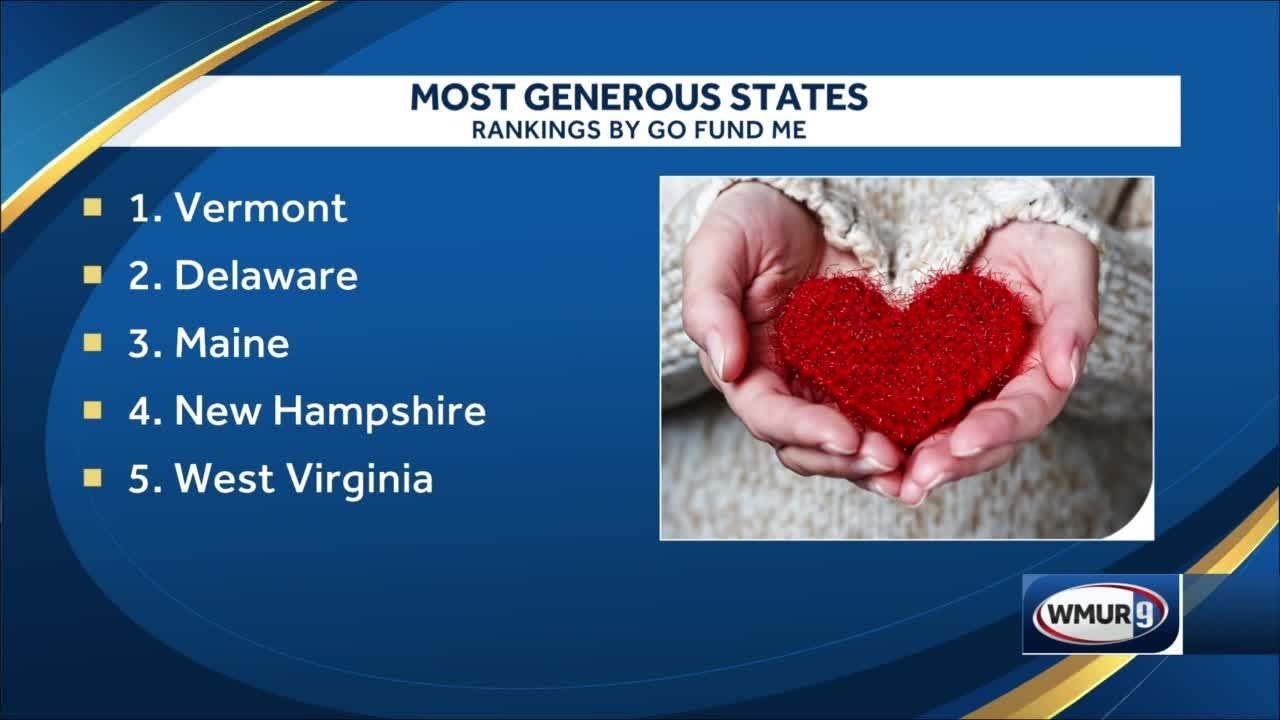 NH ranks among top states in terms of generosity