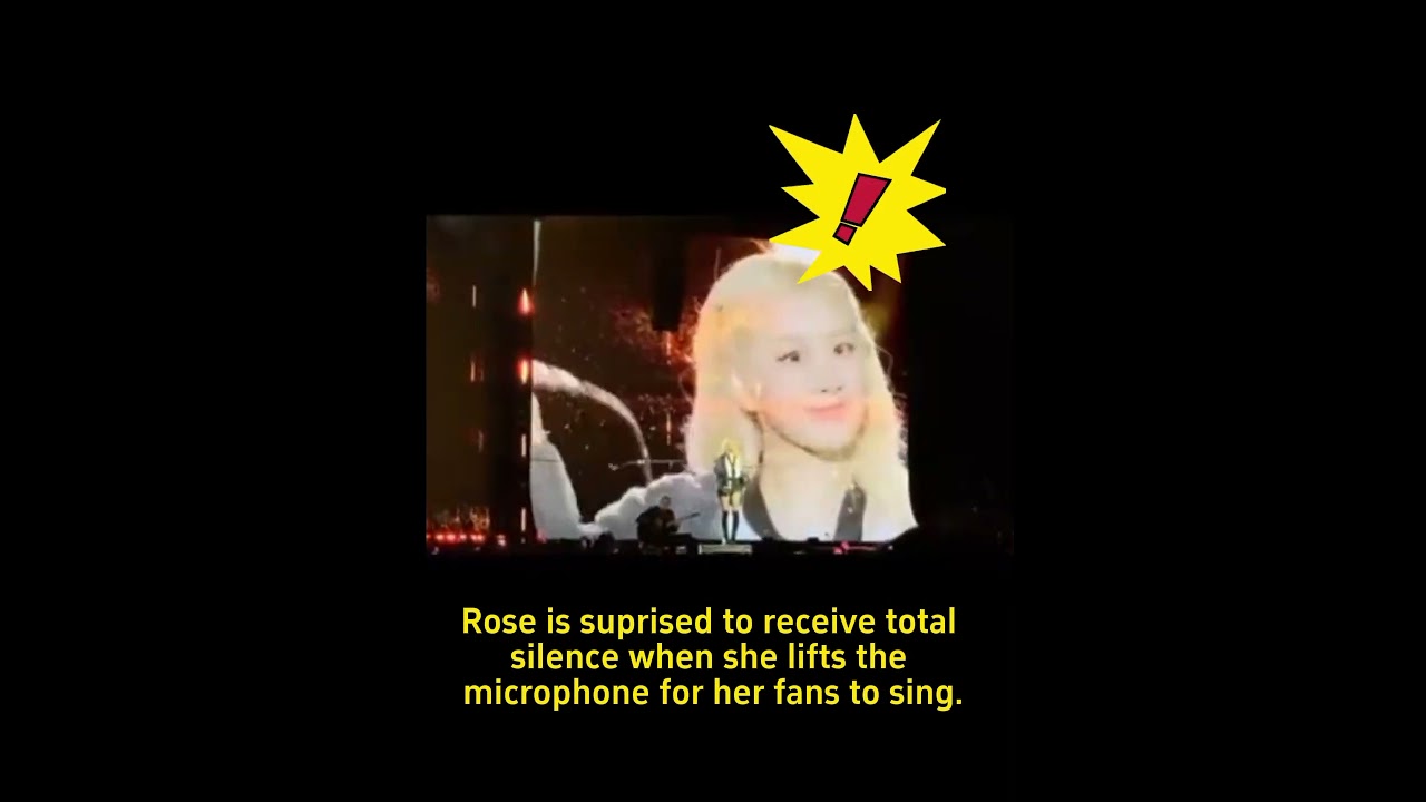 rose suprised 🤯 for fans not singing her song #blackpink #rose #vocal #kpop #trendingshorts #shorts