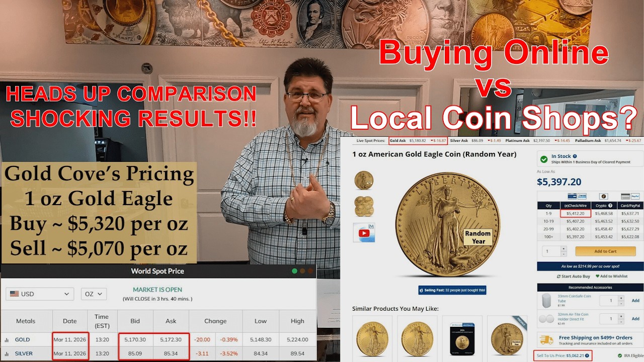 Results Are Shocking!! Online vs Brick & Mortar LCS: Heads Up Comparison Buying & Selling Bullion!!