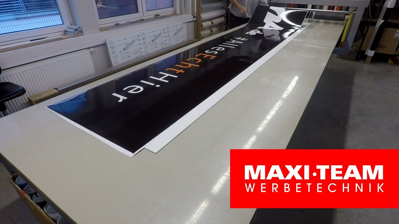 Herstellung Schild mit Digitaldruckfolie