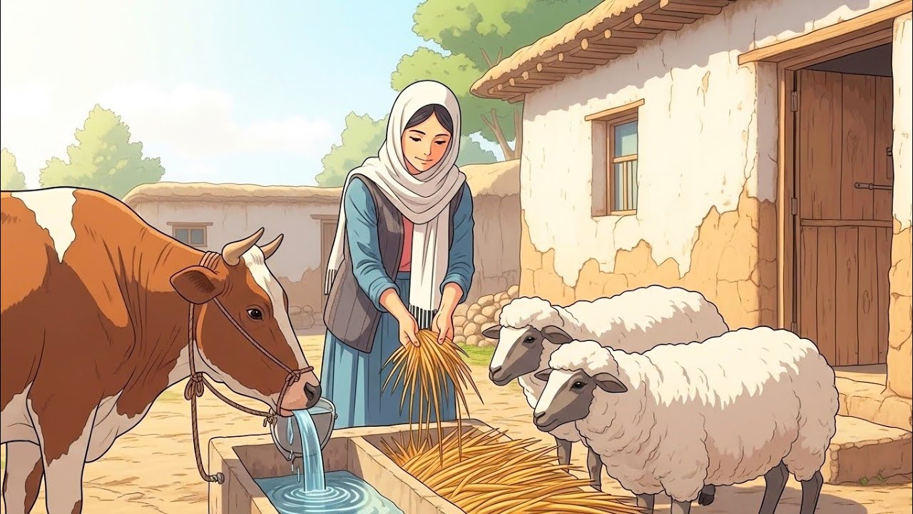 Peaceful Afghan Village Life Routine_ Ghibli Style _ From Morning to Night 