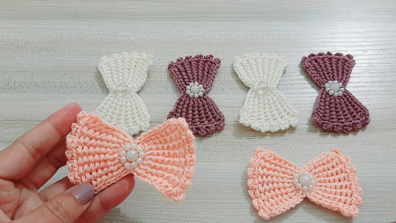 طريقة عمل فيونكا how to crochet a bow