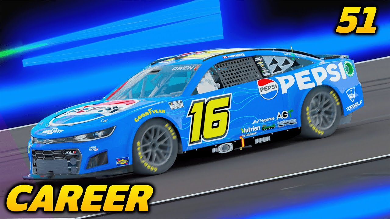 VIOLENT CRASHES. I CAN'T BELIEVE THIS TIMING. PEPSI RETURNS - NASCAR Heat 5 Career Mode: Part 51